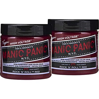 Manic Panic Rock N Roll Red Color Cream (2-Pack) Classic High Voltage - Semi-Permanent Hair Dye - Vi