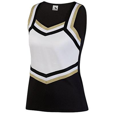 Augusta Sportswear Girls' Pike Shell M Black/White/Metallic Gold