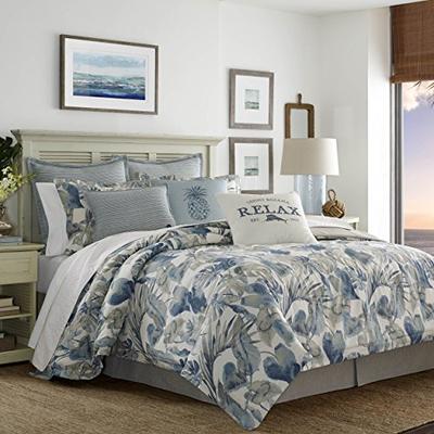 Tommy Bahama 221192 Raw Coast Comforter Set,Blue,Full/Queen