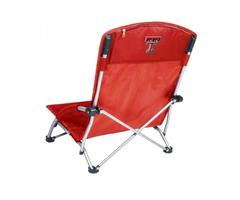 PICNIC TIME NCAA Texas Tech Red Raiders Tranquility Portable Folding Beach Chair, Red