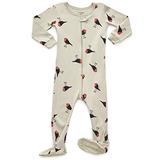 Leveret Kids Birds Baby Girls Footed Pajamas Sleeper 100% Cotton (Size 4 Toddler) screenshot. Sleepwear directory of Clothes.