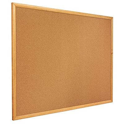 Quartet Corkboard, Framed Bulletin Board, 4' x 3', Corkboard, Oak Finish Frame (304)