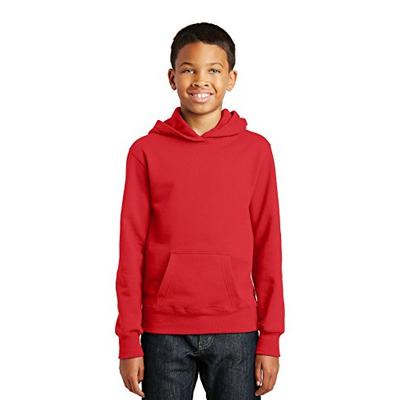 Port & Company Youth Fan Favorite Fleece Pullover Hooded Sweatshirt. PC850YH Bright Red M