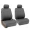 FH Group FH-PU009102 Rome Leather Pair Bucket Seat Covers Airbag Ready Gray- Fit Most Car, Truck, Su