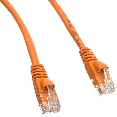 Cat6a Orange Ethernet Patch Cable, Snagless/Molded Boot, 500 MHz, 50 Foot