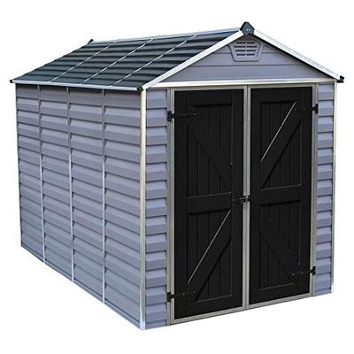 Palram Skylight Storage Shed - 6' x 10' - Gray