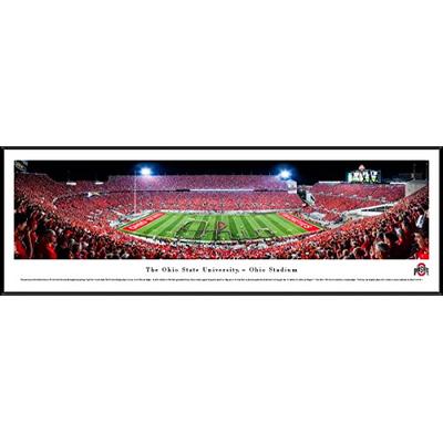Ohio State Football - Band Script - Blakeway Panoramas College Sports Posters with Standard Frame