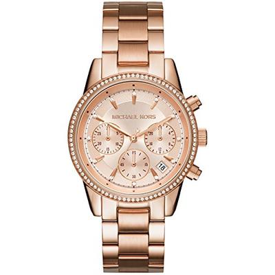 Michael Kors Women's Ritz Rose Gold-Tone Watch MK6357