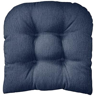 Klear Vu Gripper Non-Slip Omega Tufted Universal Chair Cushion, 17" x 17", Indigo