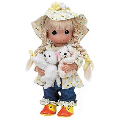 The Doll Maker Precious Moments Dolls, Linda Rick, Raining Cats and Dogs, 12 inch doll