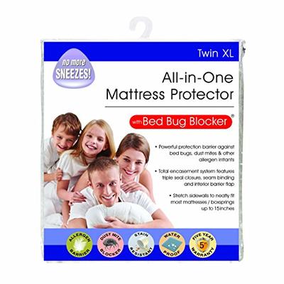 Bed Bug Blocker Hypoallergenic All In One Breathable Twin XL Mattress Cover Encasement Protector Zip