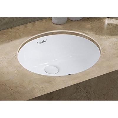 Whitehaus Collection WHU71003 Isabella Plus Collection 18 inch Oval Undermount basin with overflow a