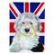 Caroline's Treasures LH9497GF Old English Sheepdog with English Union Jack British Flag Flag Garden