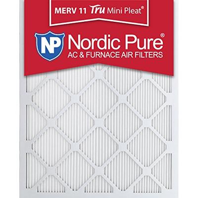 Nordic Pure 8x20x1 MERV 11 Tru Mini Pleat AC Furnace Air Filters 8" x 20" x 1" 3 Piece