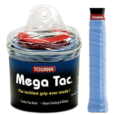 Tourna Mega Tac Extra Tacky Overgrip, Blue (30-Pack)