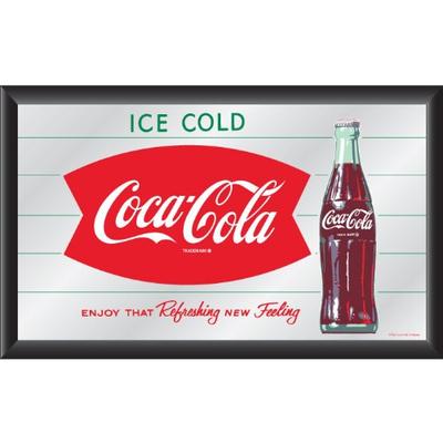 Coca-Cola "Refreshing New Feeling" Framed Logo Mirror