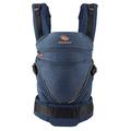 manduca XT Baby Carrier, Adjustable Seat, Expands from Newborn to Toddler Carrier, Organic Cotton Baby Sling with 3 Carrying Options, Denim Blue/Toffee