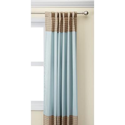 Blue Curtains For Living Room , Transitional Rod Pocket Curtains For Bedroom , Amherst Pieced Back T