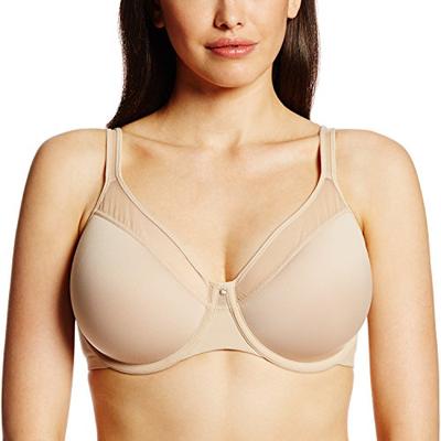 Bali Women's One Smooth U Ultra Light Illusion Neckline Underwire Bra, Nude,42C