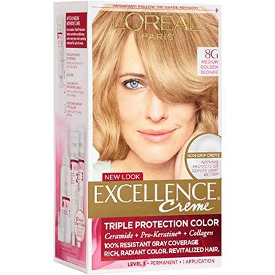 Exc H/C Gld Bld #8g R Size 1ct L'Oreal Excellence Creme Hair Color Medium Golden Blonde #8g