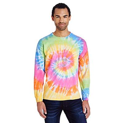 Adult 5.4 oz., 100% Cotton Long-Sleeve Tie-Dyed T-Shirt