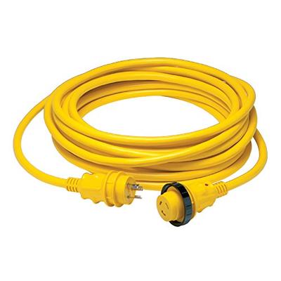 Marinco 30 Amp Power Cord PLUS Cordset - 50 ft yellow in sleeve pack