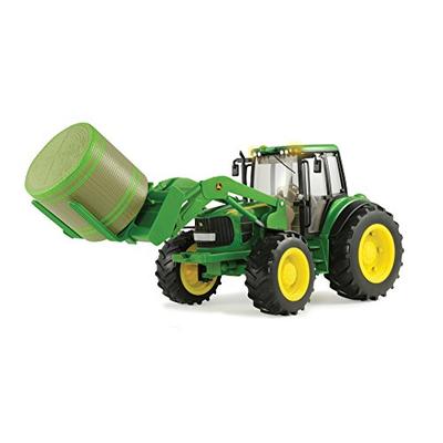 Big Farm John Deere 7330 Vehicle with Front Bale Mover and Bale