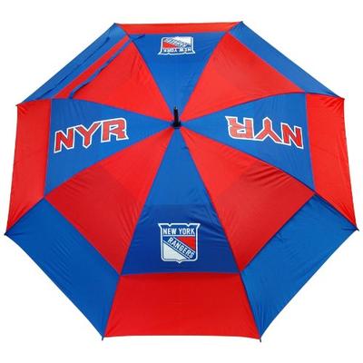 Team Golf NHL New York Rangers 62" Golf Umbrella with Protective Sheath, Double Canopy Wind Protecti