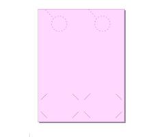 Door Hangers for Business Cards, Print-Ready, 4.25" x 11", 2-UP on 8.5" x 11" Pink 67-lb Vellum, wit
