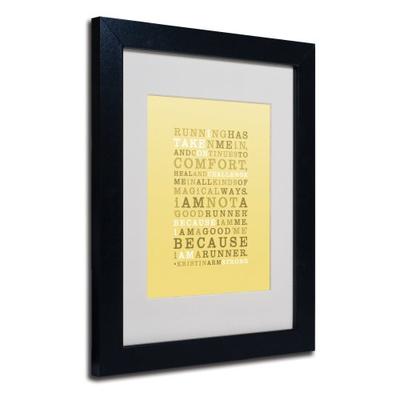 Strong Runner I by Megan Romo with Black Frame Artwork, 11 by 14-Inch