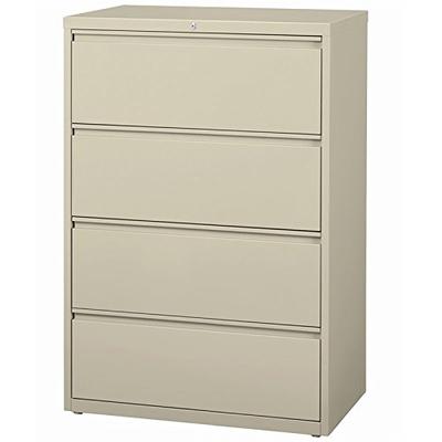 Hirsh HL8000 Series 36" 4 Drawer Lateral File Cabinet in Putty