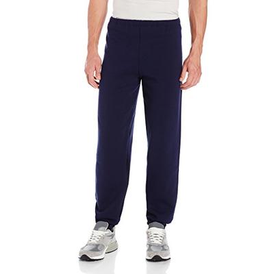 Russell Athletic Men's Dri-Power Closed Bottom Sweatpants (No Pockets), Navy, Large