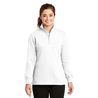 Sport-Tek Ladies 1/4-Zip Sweatshirt. LST253 White 4XL
